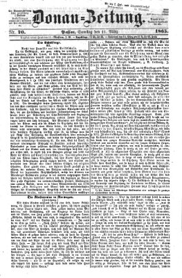 Donau-Zeitung Samstag 11. März 1865