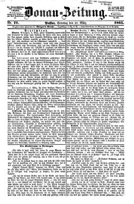 Donau-Zeitung Sonntag 12. März 1865