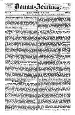 Donau-Zeitung Montag 20. März 1865