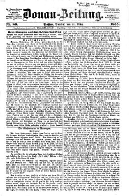 Donau-Zeitung Dienstag 21. März 1865