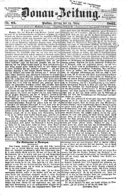 Donau-Zeitung Freitag 24. März 1865