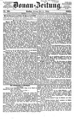 Donau-Zeitung Freitag 31. März 1865