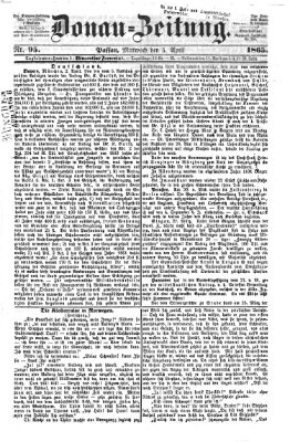 Donau-Zeitung Mittwoch 5. April 1865