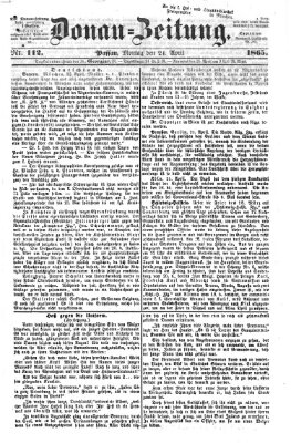Donau-Zeitung Montag 24. April 1865