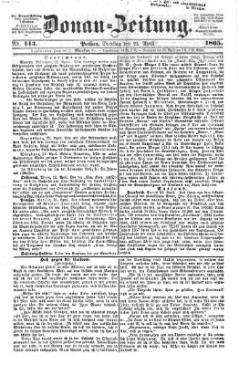 Donau-Zeitung Dienstag 25. April 1865