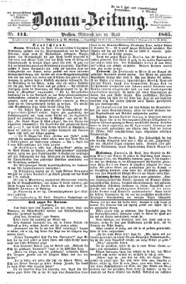 Donau-Zeitung Mittwoch 26. April 1865