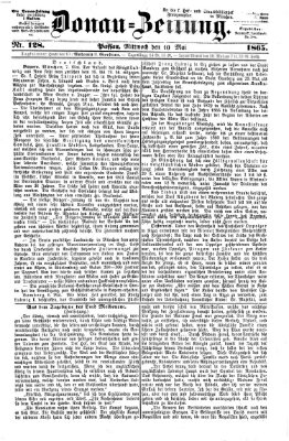 Donau-Zeitung Mittwoch 10. Mai 1865