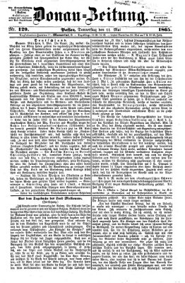 Donau-Zeitung Donnerstag 11. Mai 1865