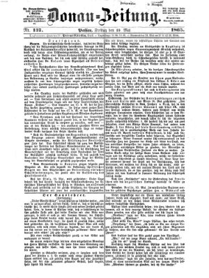 Donau-Zeitung Freitag 19. Mai 1865