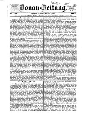 Donau-Zeitung Dienstag 13. Juni 1865