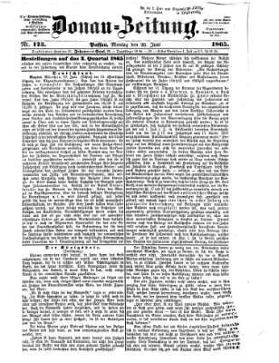 Donau-Zeitung Montag 26. Juni 1865