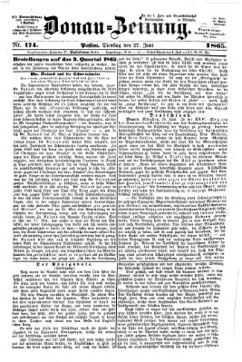 Donau-Zeitung Dienstag 27. Juni 1865