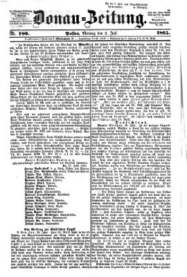 Donau-Zeitung Montag 3. Juli 1865