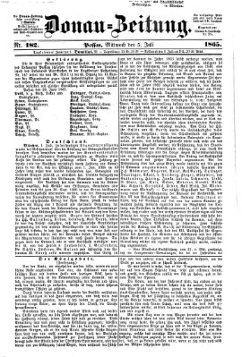 Donau-Zeitung Mittwoch 5. Juli 1865