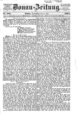 Donau-Zeitung Donnerstag 6. Juli 1865