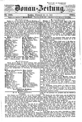 Donau-Zeitung Mittwoch 12. Juli 1865