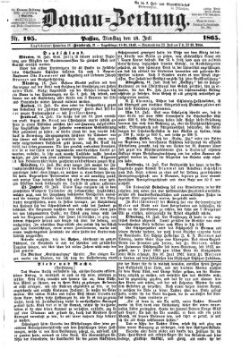 Donau-Zeitung Dienstag 18. Juli 1865