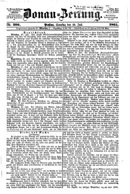 Donau-Zeitung Samstag 29. Juli 1865