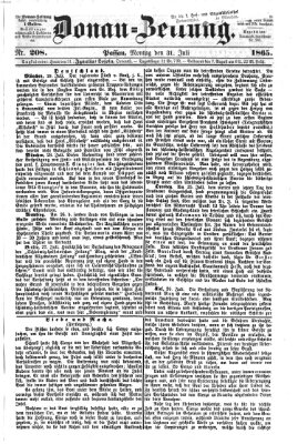 Donau-Zeitung Montag 31. Juli 1865