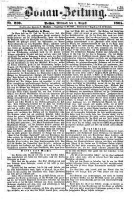 Donau-Zeitung Mittwoch 2. August 1865