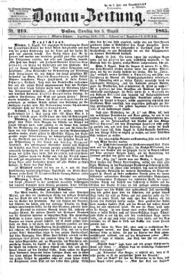 Donau-Zeitung Samstag 5. August 1865