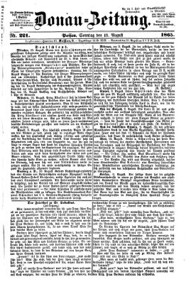 Donau-Zeitung Sonntag 13. August 1865