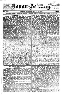 Donau-Zeitung Donnerstag 17. August 1865