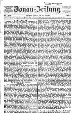 Donau-Zeitung Freitag 18. August 1865