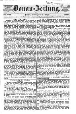 Donau-Zeitung Sonntag 20. August 1865