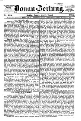 Donau-Zeitung Sonntag 27. August 1865