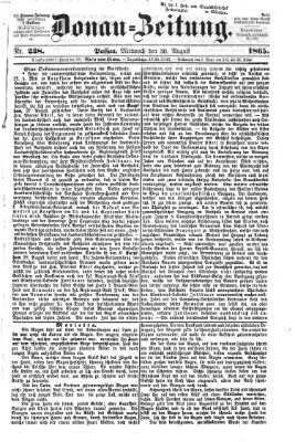 Donau-Zeitung Mittwoch 30. August 1865