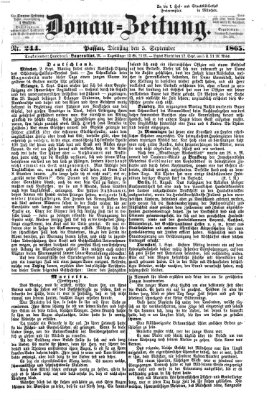 Donau-Zeitung Dienstag 5. September 1865