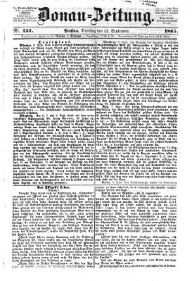 Donau-Zeitung Dienstag 12. September 1865