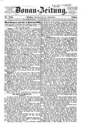 Donau-Zeitung Sonntag 17. September 1865