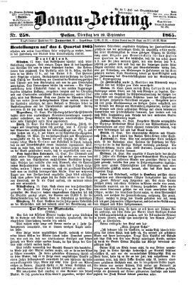 Donau-Zeitung Dienstag 19. September 1865