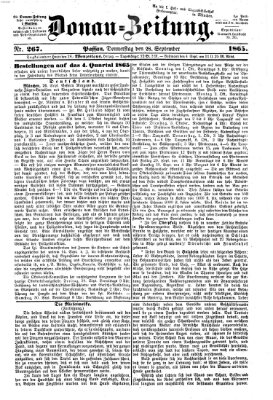 Donau-Zeitung Donnerstag 28. September 1865