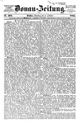 Donau-Zeitung Sonntag 8. Oktober 1865