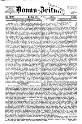 Donau-Zeitung Mittwoch 11. Oktober 1865