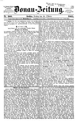 Donau-Zeitung Freitag 20. Oktober 1865