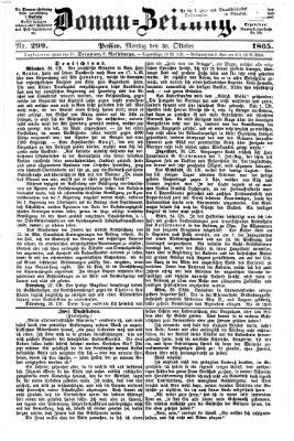 Donau-Zeitung Montag 30. Oktober 1865