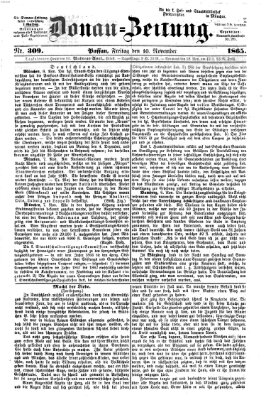 Donau-Zeitung Freitag 10. November 1865