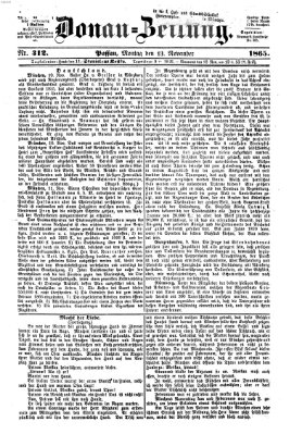 Donau-Zeitung Montag 13. November 1865