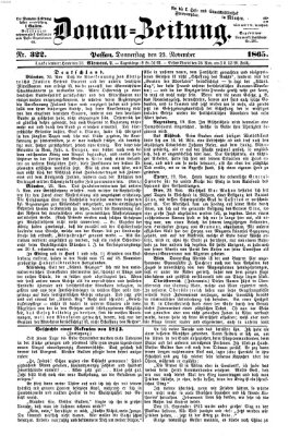 Donau-Zeitung Donnerstag 23. November 1865