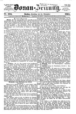 Donau-Zeitung Samstag 25. November 1865