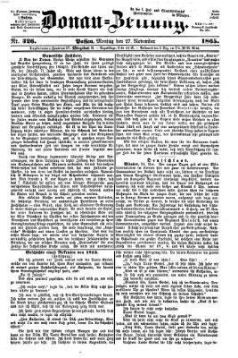 Donau-Zeitung Montag 27. November 1865