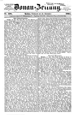 Donau-Zeitung Mittwoch 29. November 1865