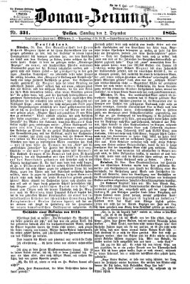 Donau-Zeitung Samstag 2. Dezember 1865