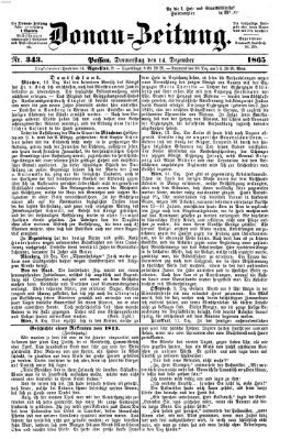 Donau-Zeitung Donnerstag 14. Dezember 1865