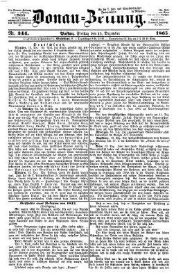 Donau-Zeitung Freitag 15. Dezember 1865