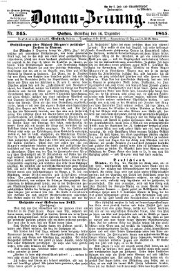 Donau-Zeitung Samstag 16. Dezember 1865